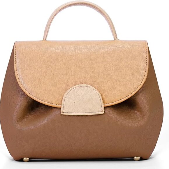 Neiman Marcus Vegan Leather Multicolor Top Handle Flap Bag - Picture 3 of 3